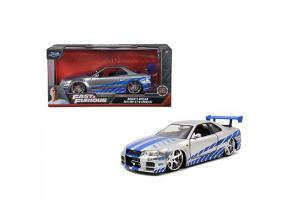 Halálos iramban: Brian's 2002 Nissan Skyline GT-R (BNR34) autómodell 1/24 - Simba Toys