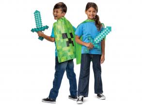 Minecraft szett kardal unisex gyermek jelmez standard gyerek méretben