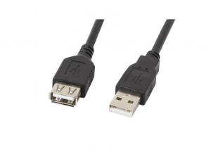 Lanberg 1,8m USB-A 2.0 apa - anya fekete kábel