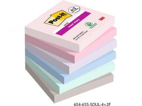 Post-it Super Sticky Soulful 76x76mm 90lapos 4+2db vegyes jegyzettömb