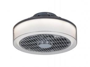 Ventilátoros LED lámpatest , mennyezeti , 30W , CCT , dimmelhető , szürke , távirányítóval , Rábalux , DALFON