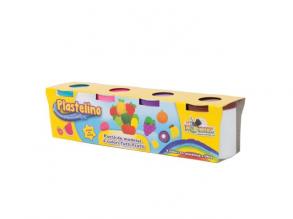 Plastelino: Tutti-frutti tégelyes színes gyurma 4db-os szett
