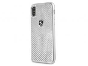 Ferrari Heritage iPhone X/XS valódi karbon kemény ezüst tok