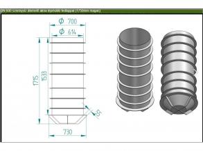 DN 600 szennyvízátemelő akna fedlappal-helyszíni átvétel