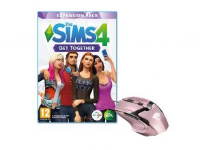 The SIMS 4 Get Together PC játékszoftver + Trust GXT 101P Gav USB gamer pink egér csomag