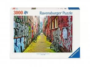 Puzzle 3000 db - Utca művészet Amszterdam