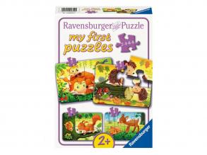 Puzzle kis állatcsaládok, 4in1