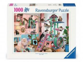 Puzzle 1000 db - Macskamenyország