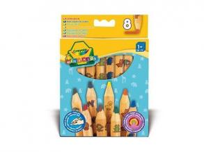 Színes ceruza natúr, óriás, állatfigurás, 8 db - Crayola