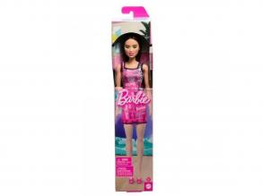 Barbie Chic barna hajú divatbaba rózsaszín Barbie ruhában - Mattel