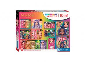 Clementoni Super Colour Puzzle: 10in1 Rainbow High