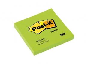 Post-it 76x76mm 100lap neon zöld jegyzettömb