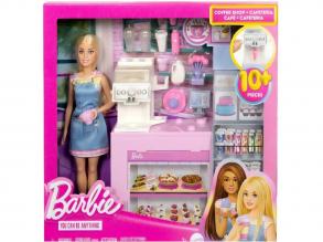 Barbie: Kávézó játékszett kiegészítokkel - Mattel