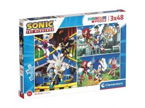 Sonic a sündisznó 3x48db-os puzzle - Clementoni