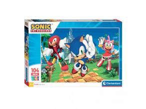 Clementoni Puzzle Super Colour Maxi Sonic, 104 darab.