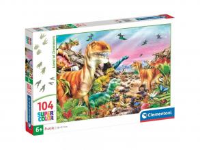 Dinoszauruszok földje 104db-os Supercolor puzzle - Clementoni