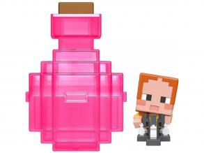 Minecraft Reveal minifigura pink dobozban - Mattel