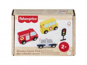 Fisher-Price: Wood fa kisautó szett - Mattel