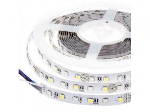 LED szalag , 5050 , 60 led/m , 14.4 W/m , RGBW , 10 mm , W = hideg fehér