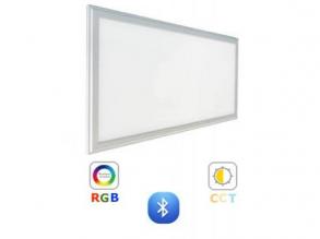 RGB-CCT LED panel , 60 x 30 cm , 30W , süllyesztett , dimmelhető , színes , állítható fehér színárnyalat , LEDISSIMO