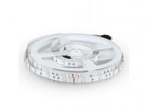 LED szalag , 5050 , 120 led/m , 11 W/m , RGB , LED szalag , 24 Volt DC , extra keskeny , 8 mm