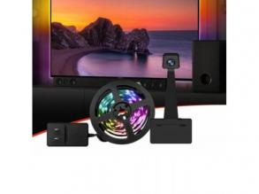 Digitális LED szalag szett kamerával , TV képernyő követő funkcióval , RGB + IC (digitális) , dimmelhető , 5.5m , WIFI/Bluetooth