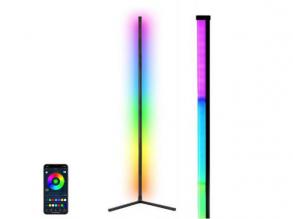 LED lámpatest , állólámpa , 125 cm , távirányítóval , RGB + IC (digitális) , dimmelhető , USB , WIFI/Bluetooth , TUYA , LEDISSIM