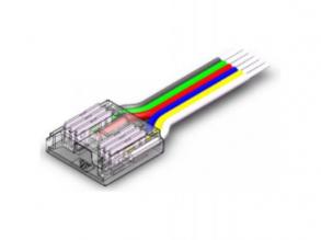 Betáp kábel , 12 mm-es , 6 pólusus , RGB-CCT DOTLESS COB LED szalaghoz , IP20/IP65 , MULTI SNAP