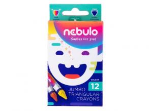 Nebulo: Jumbo színes zsírkréta szett 12 db-os