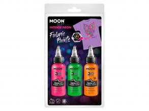 Neon textilfesték 3x30ml - narancs, zöld, rózsaszín