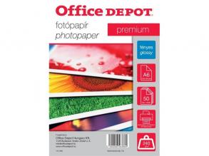 Office Depot Premium A6 240g fényes 50db fotópapír