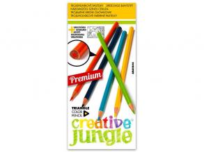 Creative Jungle 12 darabos háromszögletű színes ceruza készlet kifestővel