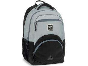 Ars Una: Ash fekete-szürke ergonomikus iskolatáska, hátizsák 33x45x24cm