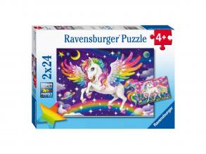 Ravensburger Puzzle Egyszarvú és Pegazus, 2x24db.