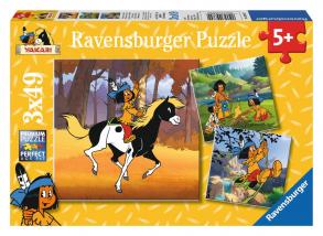 Yakari puzzle, 3x49 darabos - Ravensburger