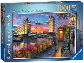 Puzzle 1000 db - Tower Bridge naplementében