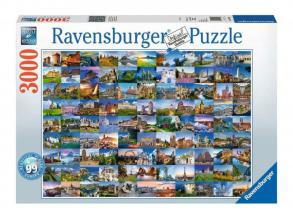 Ravensburger Puzzle 3000 db - 99 gyönyörű hely Európában