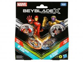 Beyblade X Marvel Collab: Vasember vs. Thanos 4-80B X Venom 4-60B játékszett - Hasbro