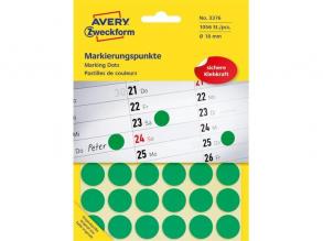 Avery 3376 18mm 1056db-os zöld jelölőpont