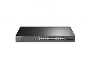 TP-Link TL-SG3428MP JetStream 24xGbE PoE+ LAN 4xGbE SFP port L2+ menedzselhető PoE switch