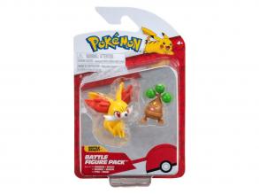 Pokémon harci figurák - Fennekin & Bonsly, 2 db.