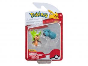 Pokémon harci figurák - Chespin & Beldum, 2 db.