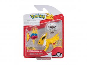 Pokémon 3 db-os figura csomag - Wooloo, Carvanha, Jolteon