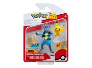 Pokémon 3 db-os figura csomag - Omanyte, Pikachu, Lucario