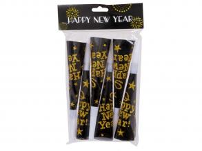 Trombita 20 cm Happy New Year 6 db