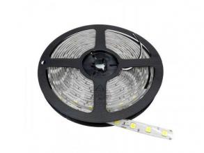 LED szalag , kültéri , 5050 , 60 led/m , 14,4 Watt/m , meleg fehér, szilikon bevonat