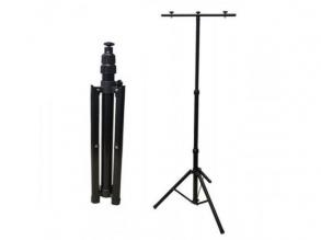 Három lábú állvány LED reflektorhoz , 2 fejes tripod , 157 cm , fekete