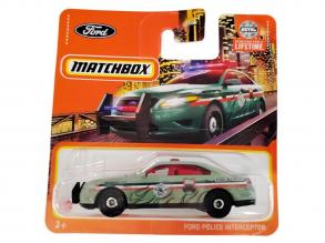 Matchbox: Ford Police Interceptor lángoló mintával 1/64 kisautó - Mattel