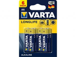 Varta Longlife AA (LR06) alkáli mikro ceruza elem 6db/bliszter