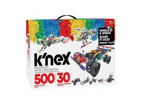 K'Nex építő készlet, Szárnyak és Kerekek, 30 modell, 500 db.